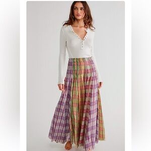 Free People Lausanne Convertible Maxi Skirt size Med NWT